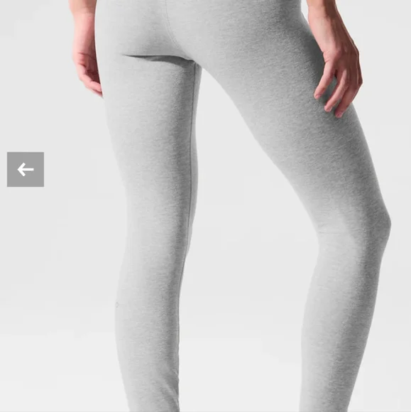 ALO Yoga AloSoft Light Gray Leggings - Picture 3 of 3